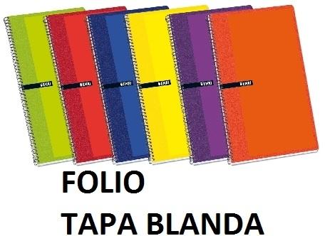 Cuaderno Espiral Cuadricula X Hojas Tapa Blanda Folio Hojas Enri