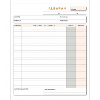 TALONARIO ALBARAN HOLANDESA TRIPLICADO AUTOCOPIANTE T-131