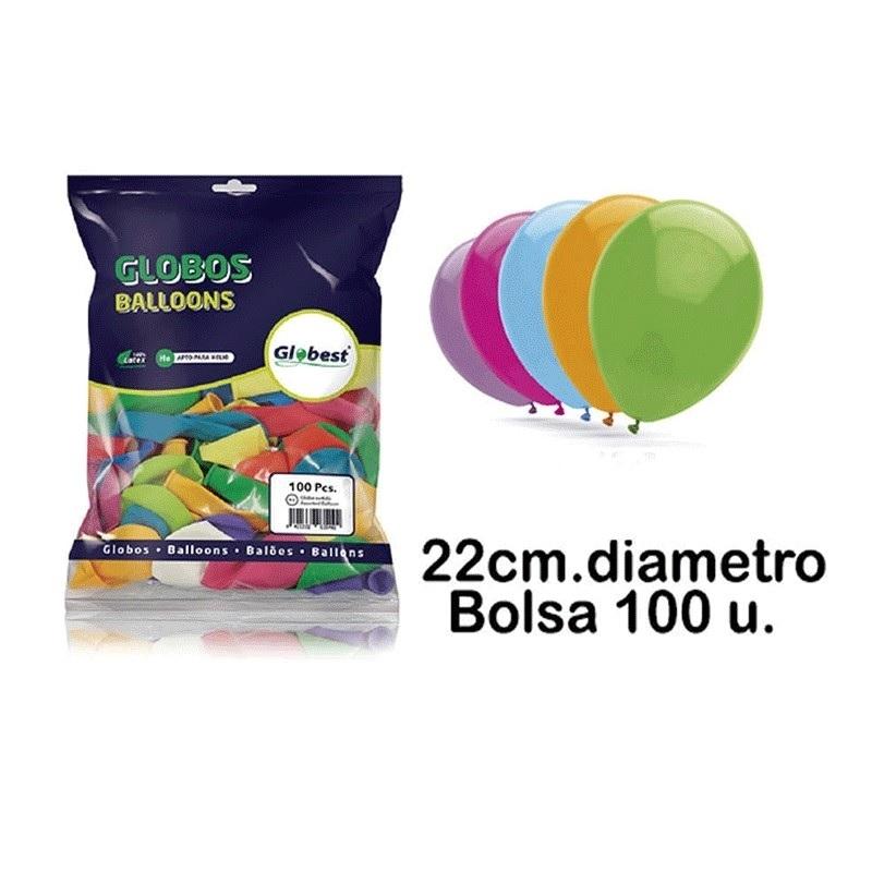 GLOBOS BOLSA 100 GLOBOS 24CM