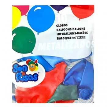 GLOBOS METALIZADOS BOLSA 12 UNIDADES.RF.113