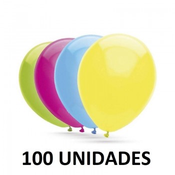 GLOBOS DECOHELIUM COLORES STDOS.PAQUETE 100UDS REF.50120