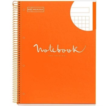 CUADERNO MIQUEL RIUS NB-1 DINA4 80H 90 GRAMOS NARANJA