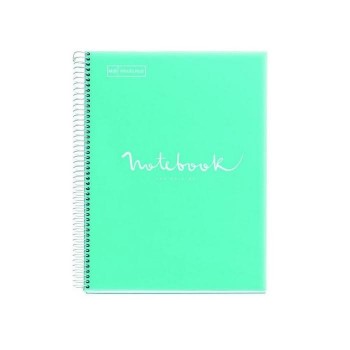 CUADERNO ESPIRAL CUADRICULA 5X5 MICROPERFORADO 1 BANDA DINA4 NOTEBOOK 1 80 HOJAS 90GR TAPA POLIPROPILENO EMOTIONS AZUL CIELO