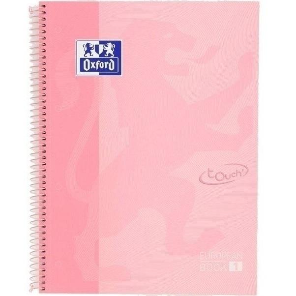 CUADERNO ESP 1 BANDAS SCHOOL TOUCH TDD DINA4+  80H 5X5 FLAMINGO PASTEL