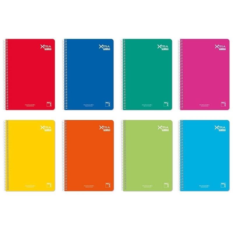 CUADERNO ESP FOLIO LISO TDD 80H 90GR PACSA  (10 COLORES)