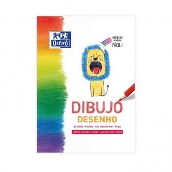 BLOCK DE DIBUJO OXFORD KIDS ENCOLADO DINA5 20 HOJAS LISO ( HASTA FIN DE EXISTENCIAS )