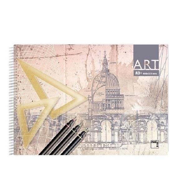 BLOCK DE DIBUJO ESPIRAL DINA3+ SIN RECUADRO 140GR 20HOJAS PACSA 18843