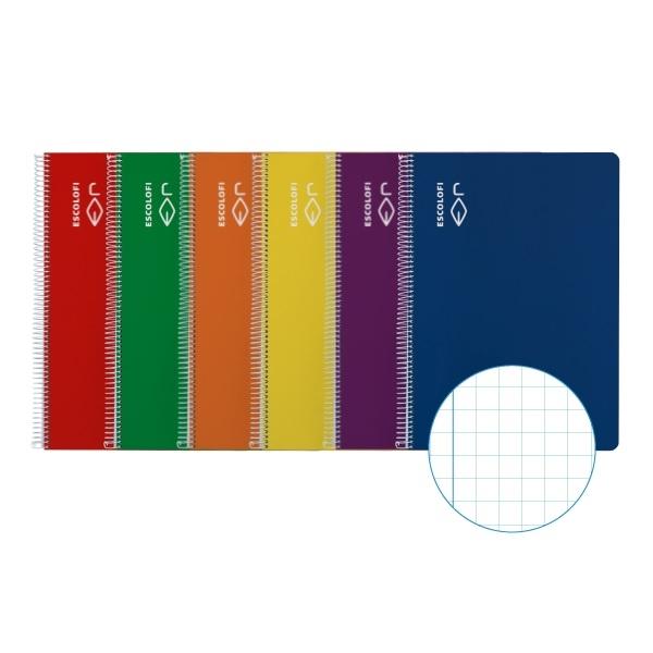 CUADERNO ESP DINA5 5X5 TDD 50H 70GR CON MARGEN ESCOLOFI NARANJA