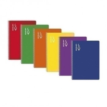 CUADERNO ESPIRAL DINA5 PAUTA 3MM TAPA DURA 50 HOJAS ESCOLOFI