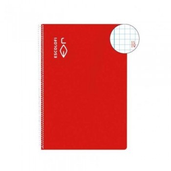 CUADERNO ESP DINA4 5X5 TDD 80H TAPA ROJA ESCOLOFI