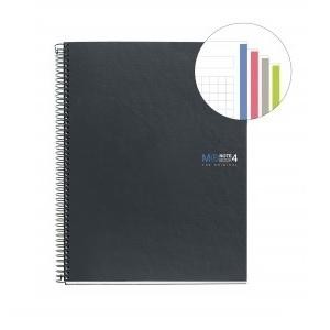 CUADERNO MIQUELRIUS NOTEBOOK 4 MICROPERFORADO TAPA DURA DINA5 160HOJAS CUADRICULA 5X5