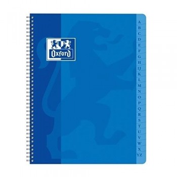 CUADERNO INDICE ESPIRAL OXFORD  DINA5+ 90H CUADRICULA 5X5  4 COL.SUR.