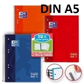 CUADERNO ESPIRAL CUADR 5X5 MICROPERFORADO 4 BANDAS DINA5 NOTEBOOK 4 120 HOJAS  OXFORD 100430568