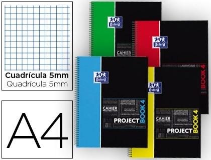 CUADERNO ESP DINA4 MICROPER 5X5 TDD 4 BANDAS 120H 90GR PROJECT OXFORD