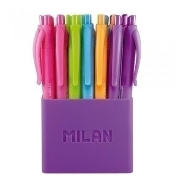 BOLIGRAFOS RETRACTIL MILAN P1 TOUCH COLORES SURTIDOS (24)