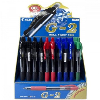 EXPOSITOR BOLIGRAFO ROLLER GEL RETRACTIL PILOT GR-2 0,7 60 UNIDADES