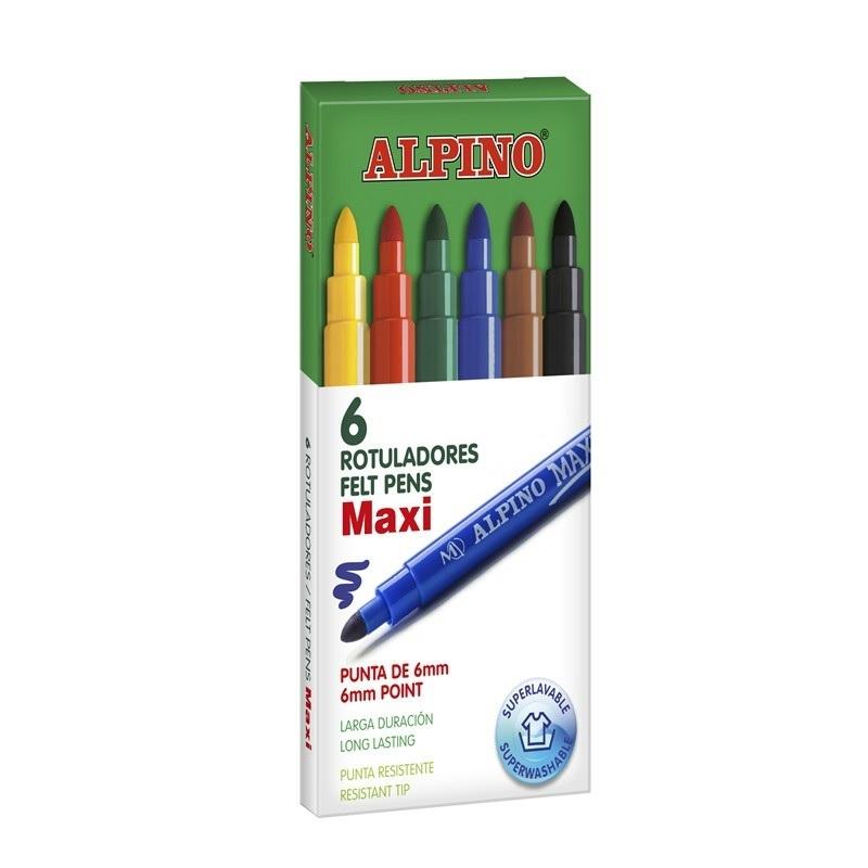 ROTULADOR FIBRA ALPINO MAXI ESTUCHE DE 6