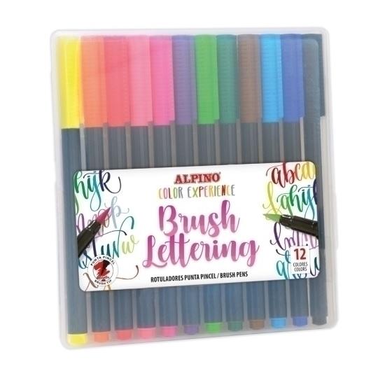 ROTULADOR FIBRA ALPINO COLOR EXPERIENCE LETTERING CAJA DE 12
