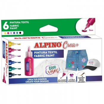 PINTURA TELA ALPINO ESTUCHE 6X20ML REF. DE000036