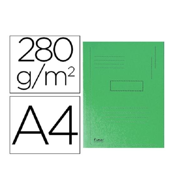 SUBCARPETA 2 SOLAPAS DINA4 EXACOMPTA JURA CARTULINA VERDE 445013E ( 50 )