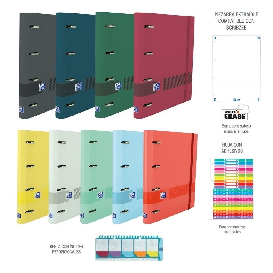 CARPEBLOCK OXFORD&YOU TDD DINA4+ CON RECAMBIO 1 LINEA - PIZARRA W&E + STICKERS - SURTIDO PASTEL