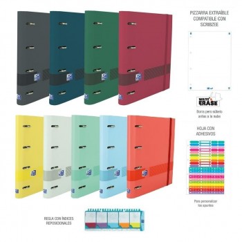 CARPEBLOCK OXFORD&YOU TDD DINA4+ CON RECAMBIO 1 LINEA - PIZARRA W&E + STICKERS - SURTIDO PASTEL