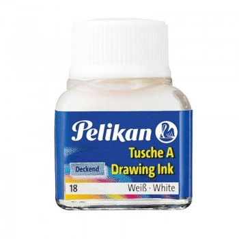 TINTA CHINA PELIKAN FRASCO 10ML BLANCO (523-18)