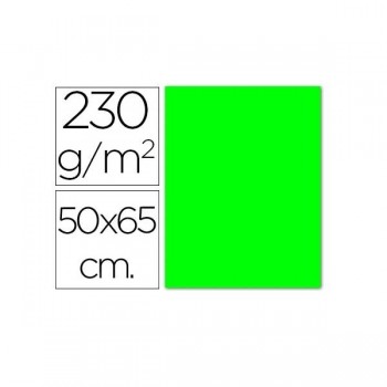 CARTULINAS FLUORESCENTES VERDES 50X65 CENTIMETROS  PACK 10 SADIPAL 15407