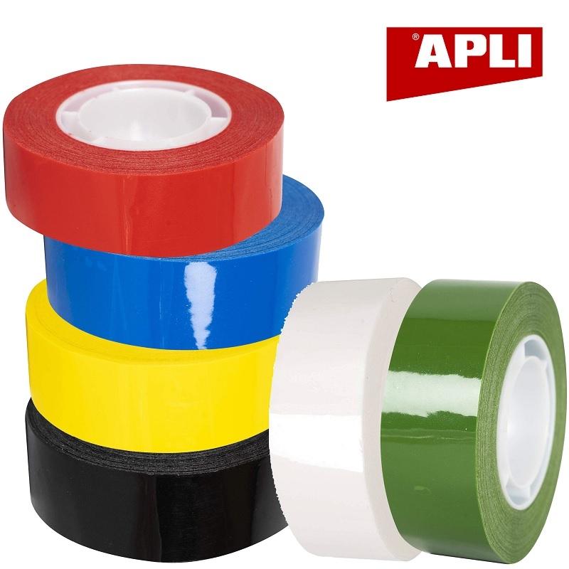 CINTA ADHESIVA COLOR 19X33M APLI BLANCO ( 12277 )