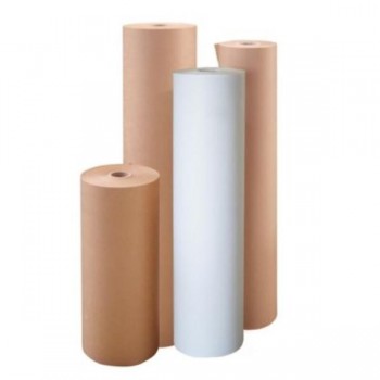 ROLLO PAPEL EMBALAR KRAFT VERJURADO MARRON 1,10MX300M 23,3KG