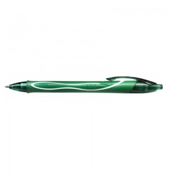 BOLIGRAFO TINTA DE GEL RETRACTIL BIC GELOCITY QUICK DRY VERDE