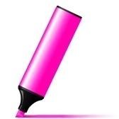 MARCADOR FLUORESCENTE FOLDER ROSA