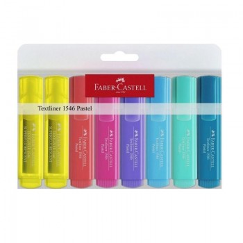 MARCADOR FLUOR FABER-CASTELL TEXTLINER 1546 PASTEL ESTUCHE DE 8