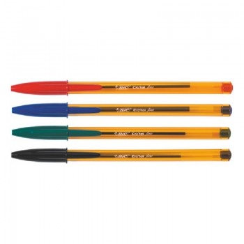 BOLIGRAFO BIC NARANJA CRISTAL PUNTA FINA