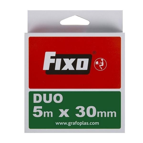 CINTA ADHESIVA DOBLE CARA 30X5M FIXO DUO