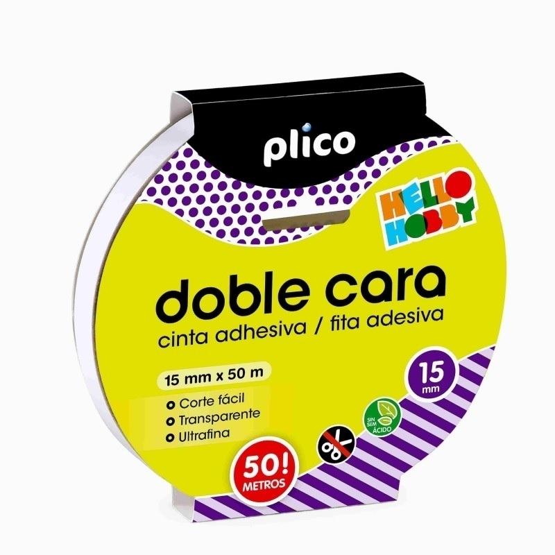 CINTA ADHESIVA DOBLE CARA 15X50M PLICO ROLLO