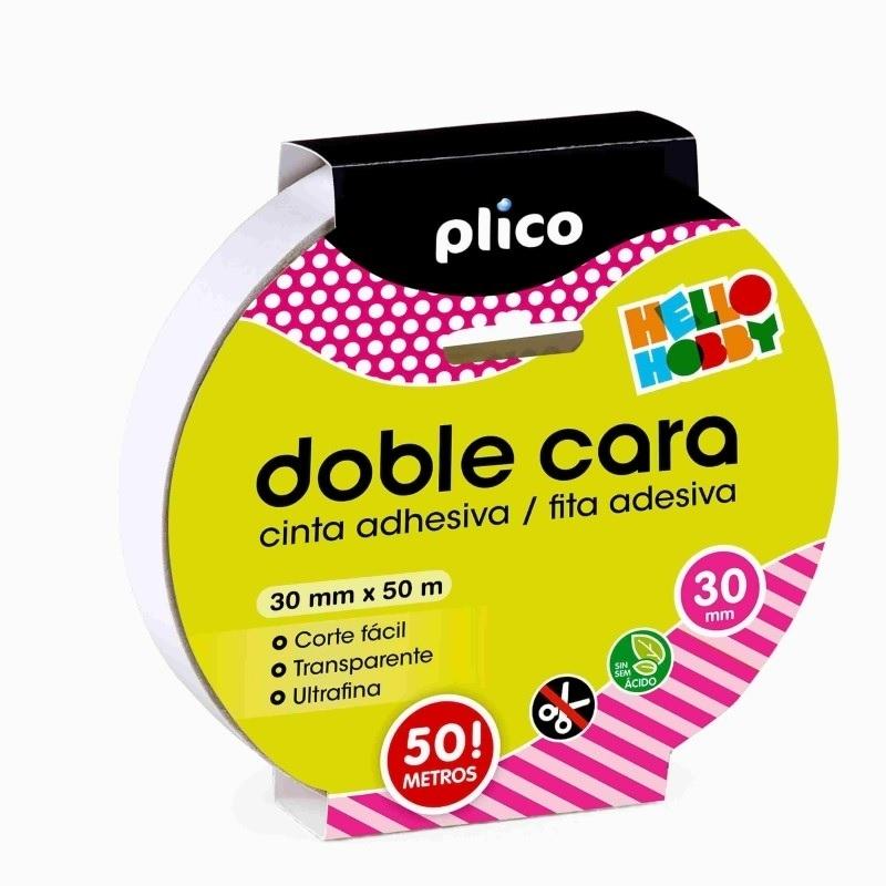 CINTA ADHESIVA DOBLE CARA 30X50M PLICO ROLLO