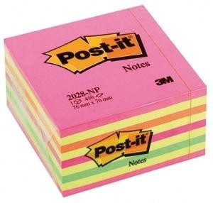 NOTAS ADHESIVAS POST-IT CUBO ROSA NEON 76X76MM 450UDS