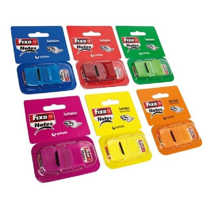 BANDERITAS DE SEÑALIZACION SEÑALES CON DISPENSADOR 25X43 50UNIDADES FIXO