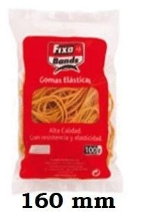 GOMAS ELASTICAS 100GR 160MM EN BOLSA FIXO