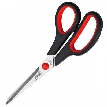 TIJERAS 21CM DOHE ERGONOMICA. ASIMETRICA NEGRO Y ROJO