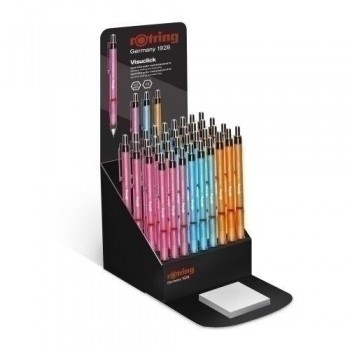 PORTAMINAS ROTRING VISUCLICK 2B 0,5 EXPOSITOR DE 36