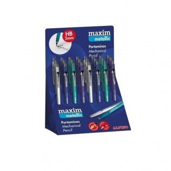 EXPOSITOR DE 24 PORTAMINAS MAXIM METALIX 2MM ALPINO