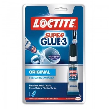 PEGAMENTO INSTANTANEO 3GR LOCTITE SUPER GLUE-3 Nº1 LIQUIDO