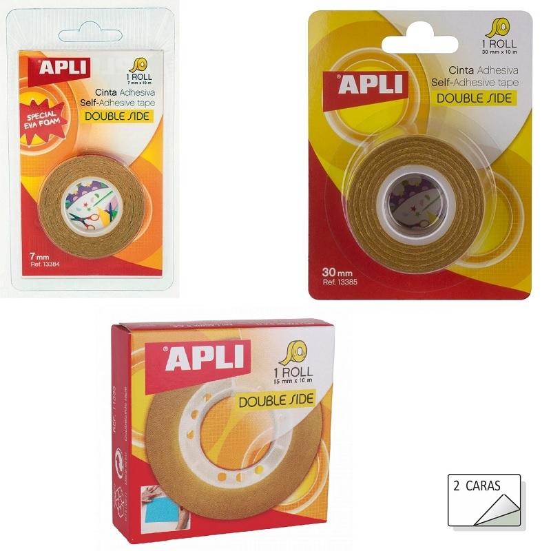 CINTA ADHESIVA DOBLE CARA 30X10M EN BLISTER APLI (  13385  )