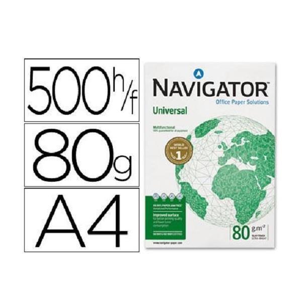 Papel Fotocopiadora Dina4 80gr Blanco 500h Navigator Universal