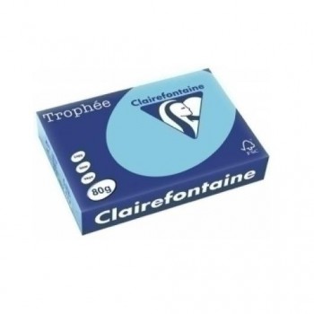 PAPEL MULTIFUNCION COLOR 500 HOJAS 80GR DINA4 AZUL FSC TROPHEE 1774C