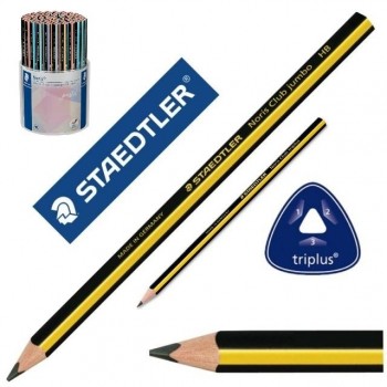 LAPIZ DE GRAFITO STAEDTLER NORIS CLUB TRIANGULAR SLIM COLORES PASTEL EXPOSITOR 72 ( VENTA POR UNIDADES ) 118