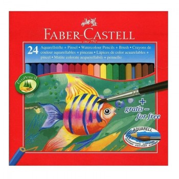 LAPICES ACUARELABLES 24 LAPICES DE COLORES FABER CASTELL