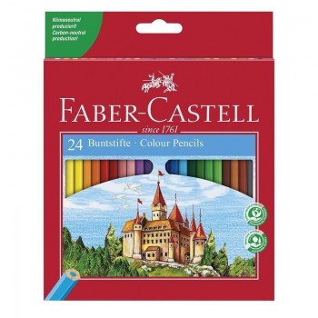 LAPICES COLORES ESTUCHE SURTIDOS 24UD MADERA HT-120124 FABER CASTELL